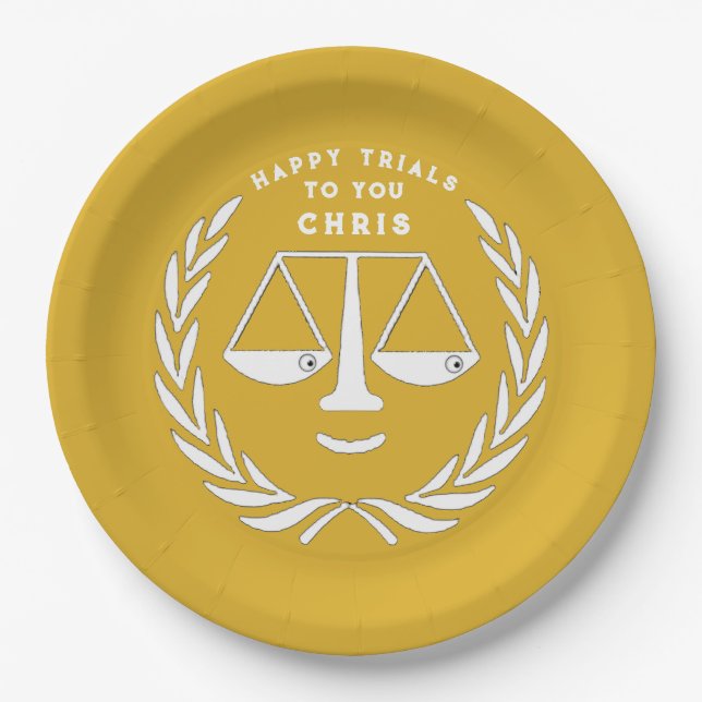 Lawyer Law School Graduation Party Paper Plates (Front)