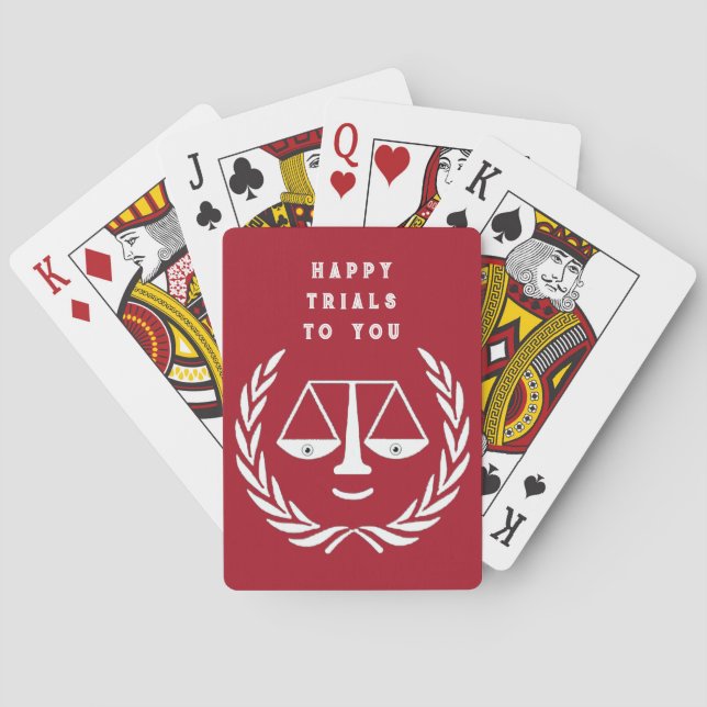 Lawyer Law School Graduation Party Poker Cards (Back)