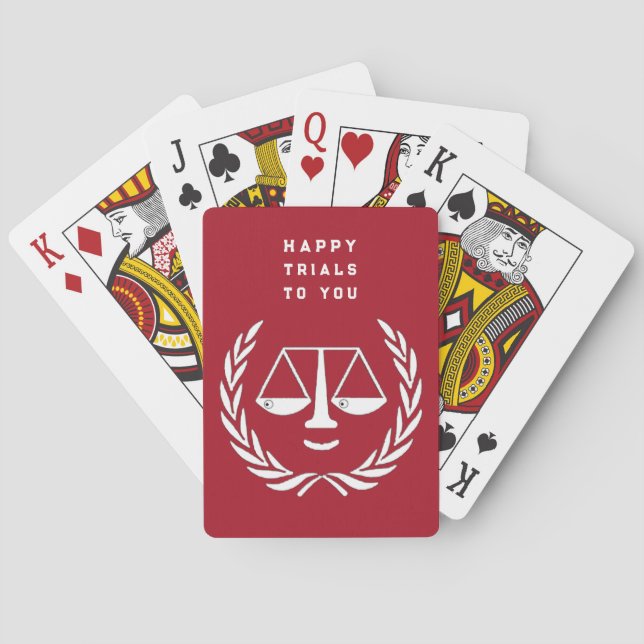 Lawyer Law School Graduation Party Poker Cards (Back)
