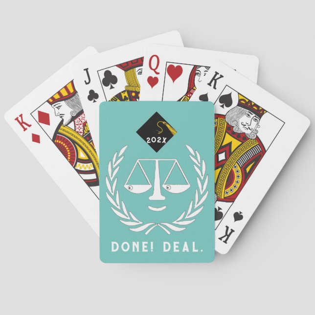 Lawyer Law School Graduation Poker Cards (Back)