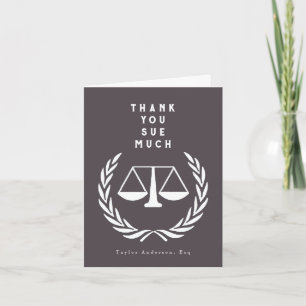 Lawyer Letterpress Thank You Card