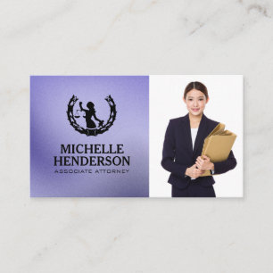 Lawyer Logo   Business Woman in Suit Card