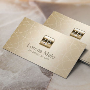 Lawyer Luxury Gold Geometric Attorney at Law Business Card