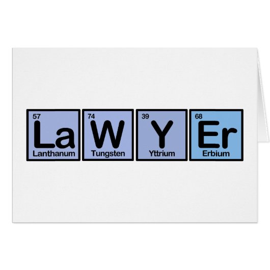 Lawyer made of Elements Cards (Front Horizontal)