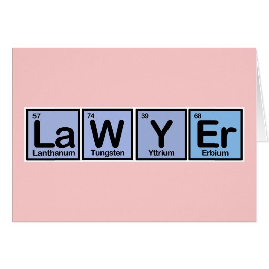 Lawyer made of Elements Cards (Front Horizontal)