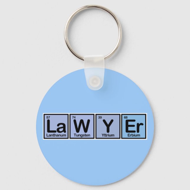 Lawyer made of Elements Keychain (Front)