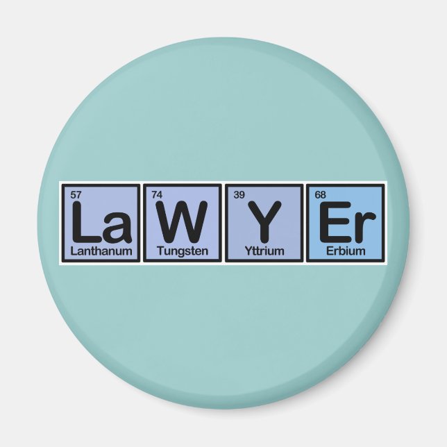 Lawyer made of Elements Magnet (Front)