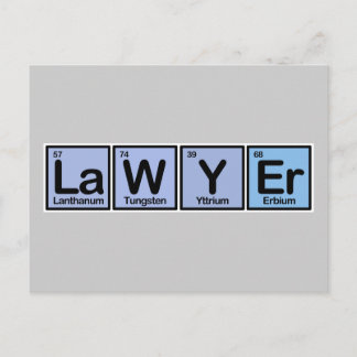 Lawyer made of Elements Postcard