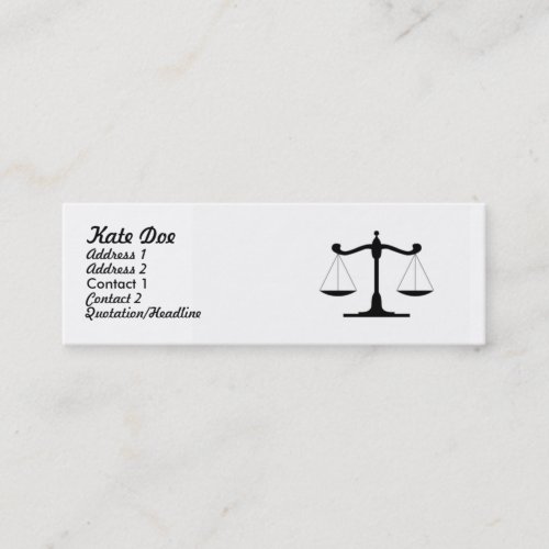 Law Businesscard Skinny Business Card