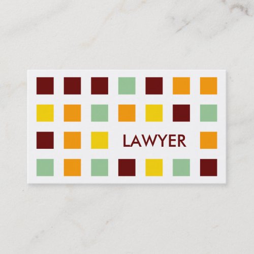 LAWYER (mod squares) Business Card Template