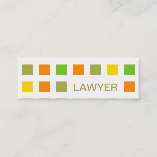 LAWYER (mod squares) Mini Business Card (Front)