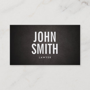 Lawyer Modern Bold Text Elegant Leather Business Card