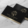 Lawyer Modern Gold Justice Scale Attorney at Law Business Card