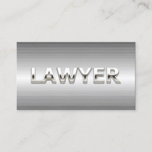 Lawyer Modern Metal Typography Legal Consultant Business Card