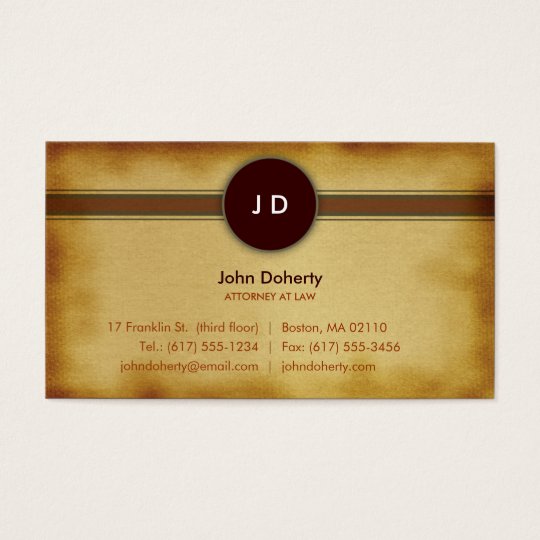 Lawyer Monogram | Attorney at Law Business Card