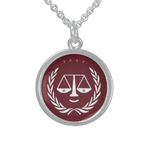 Lawyer Monogrammed Gift Sterling Silver Necklace