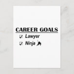 Lawyer Ninja Career Goals Postcard