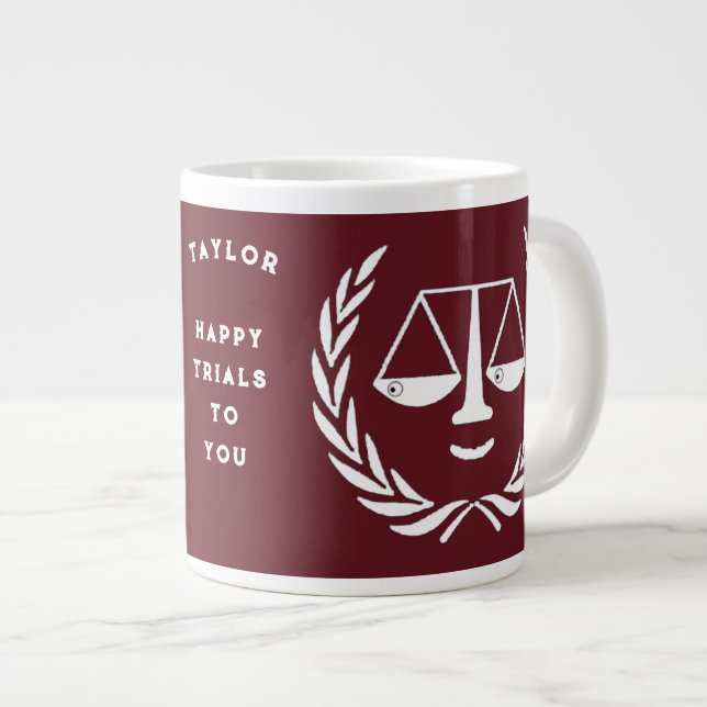 Lawyer Novelty Gift Personalized Giant Coffee Mug (Front Right)