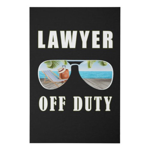 Lawyer off duty sunglasses palm beach vacation faux canvas print