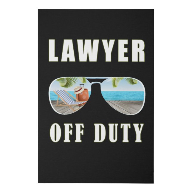 Lawyer off duty sunglasses palm beach vacation faux canvas print (Front)