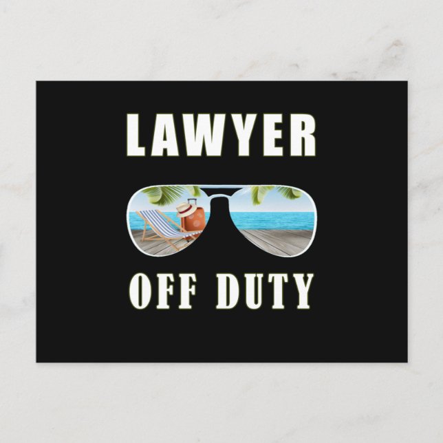 Lawyer off duty sunglasses palm beach vacation postcard (Front)