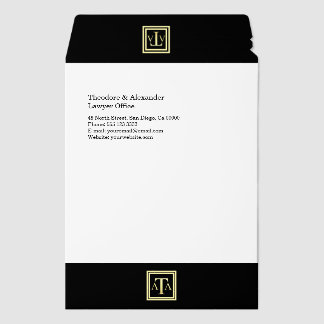 Lawyer Office Black Modern Envelope Mailers