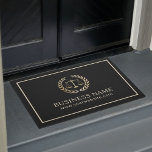 Lawyer Office Modern Black &amp; Gold Doormat at Zazzle