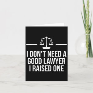 Lawyer Parent Dad Mom Law School Graduation  Thank You Card