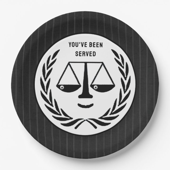 Lawyer Party Paper Plates (Front)