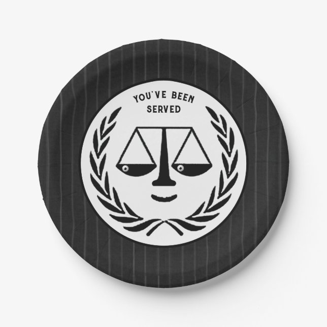Lawyer Party Paper Plates (Front)
