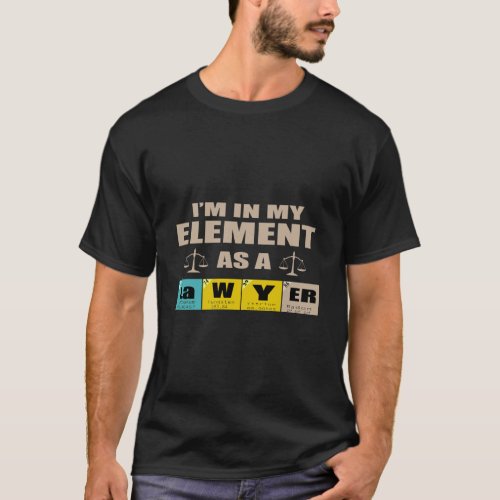 Lawyer Periodic Table Of Elements Attorney Funny S T_Shirt