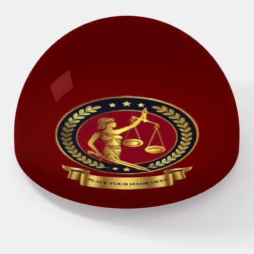Lawyer Personalized  Justice Gift Paperweight