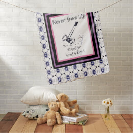 Lawyer Pink Blue White Black Gavel Baby Blankets