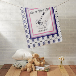 Lawyer Pink Blue White Gray Gavel Baby Blankets