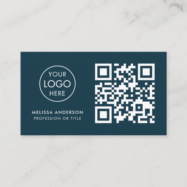 Lawyer Professional QR Code Logo Modern Business Card (Front)