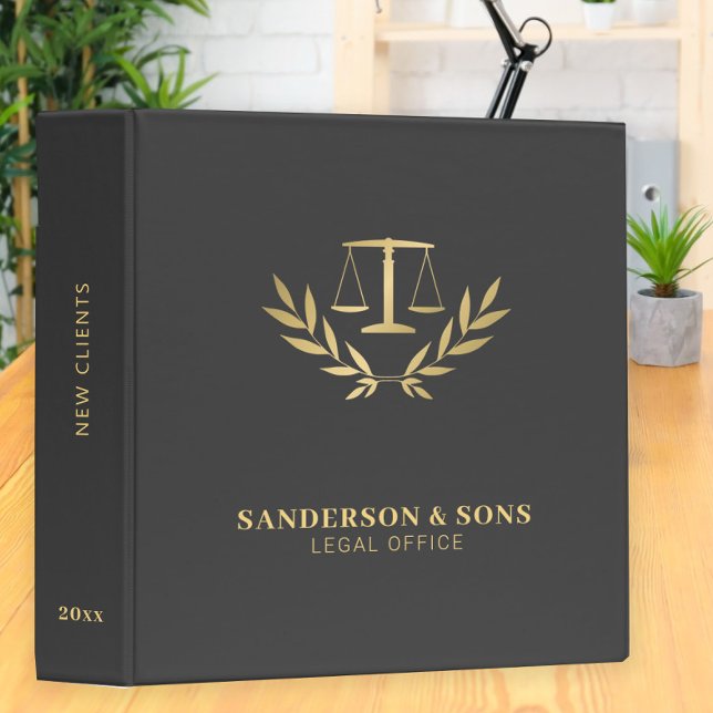 Lawyer professional scales of justice attorney 3 ring binder (Creator Uploaded)