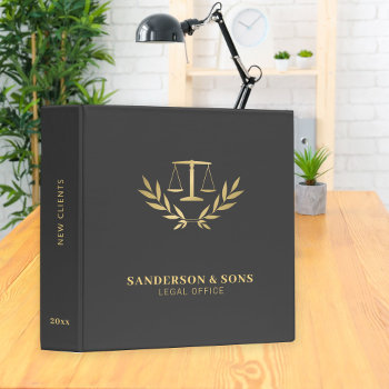 Lawyer Professional Scales Of Justice Attorney 3 Ring Binder by uniqueoffice at Zazzle