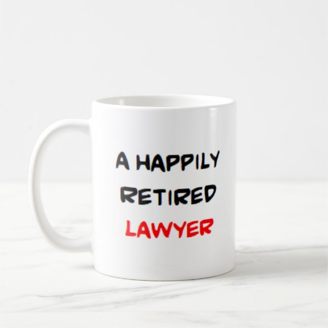 lawyer retired coffee mug (Left)