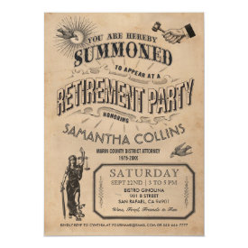 Lawyer Retirement Invitation - Party Vintage Retro