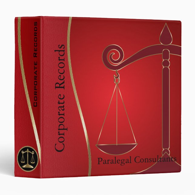 Lawyer | Scales of Justice Design | Attorney Binder (Front/Spine)