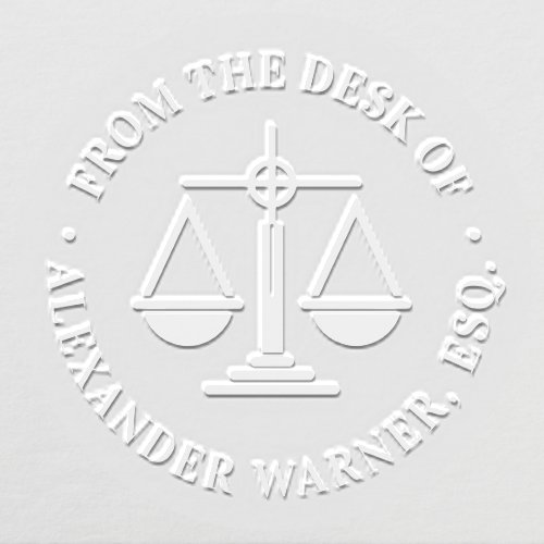 Lawyer Scales of Justice Law Legal Desk of Embosser