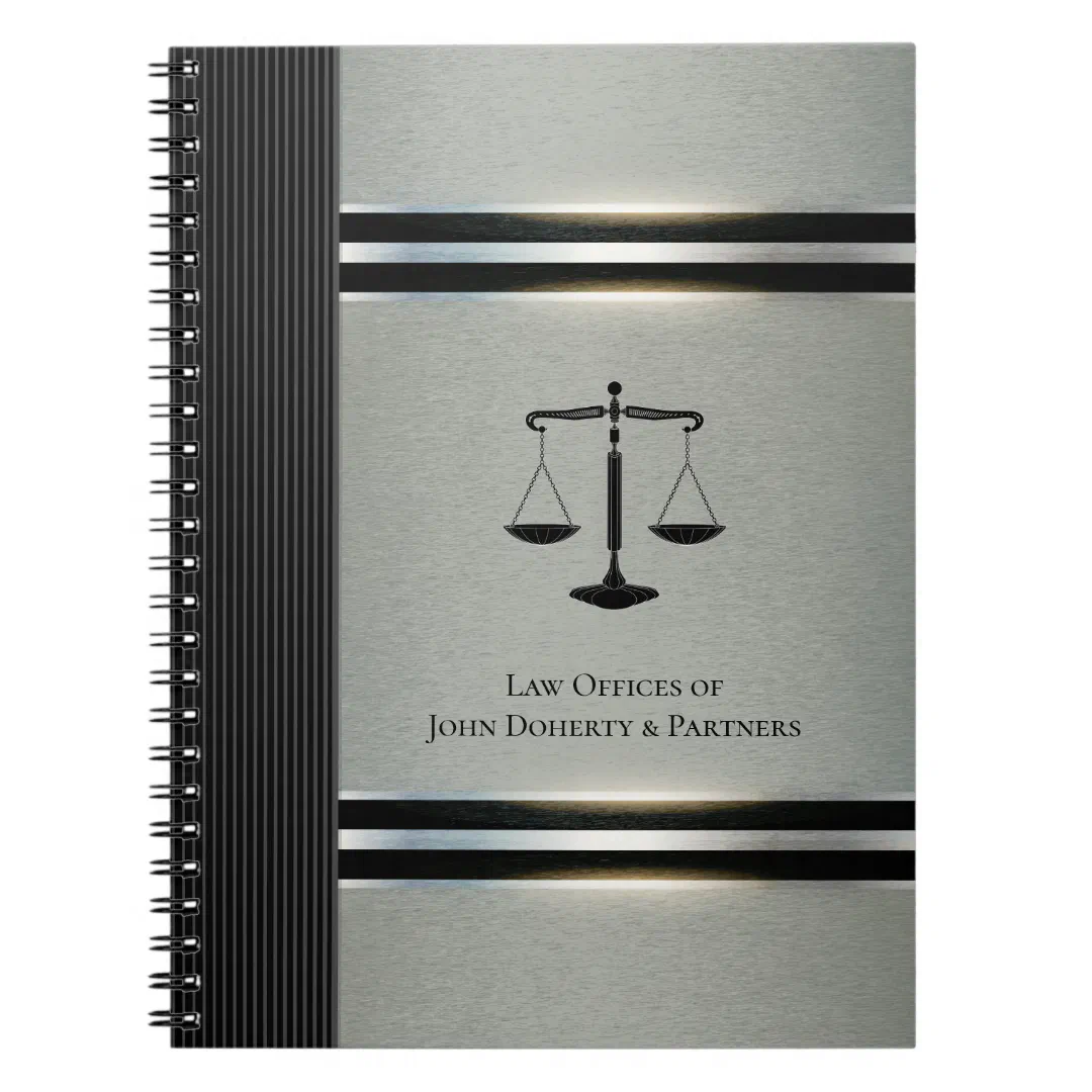 Lawyer | Scales of Justice Notebook (Front)