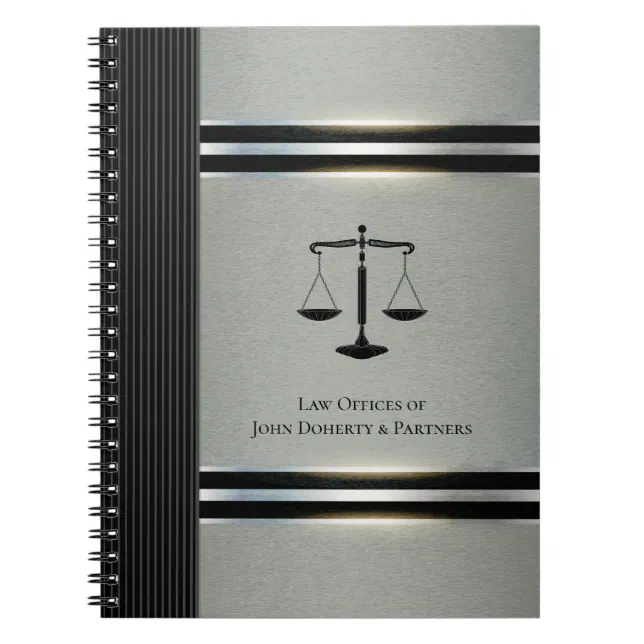 Lawyer | Scales of Justice Notebook (Front)