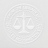 Lawyer Scales of Justice Seal #2 Library Book Name