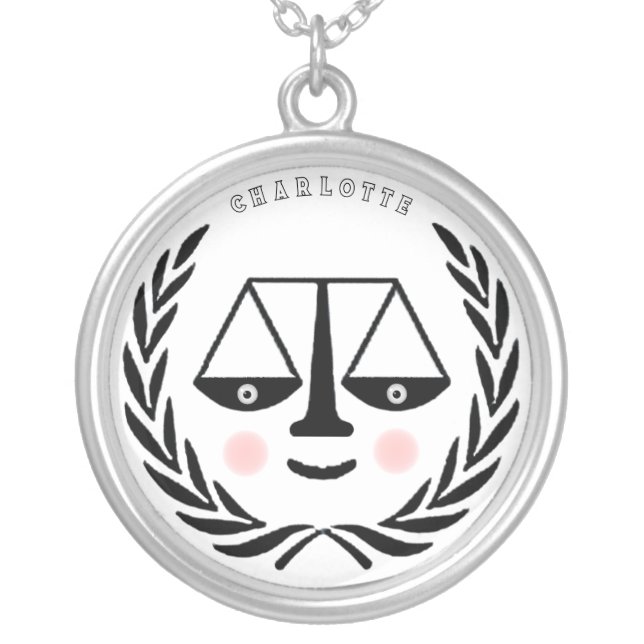Lawyer Silver Plated Necklace (Front)