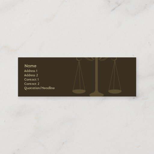 Customizable Lawyer - Skinny Business Card Template