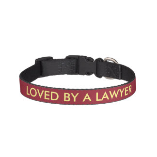 Lawyer, small dog collar: Loved by a lawyer Pet Collar