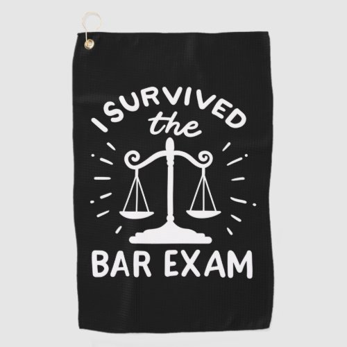 Lawyer Survived The Bar Exam Golf Towel