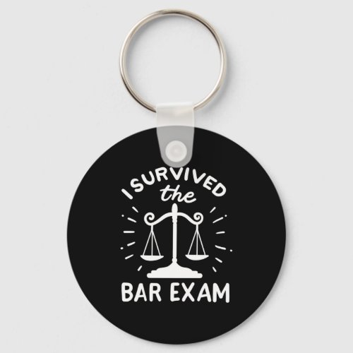 Lawyer Survived The Bar Exam Keychain