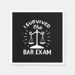 Lawyer Survived The Bar Exam Napkins